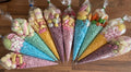 Large Sweet cones £2.99 each for sweet mix & colours email ross.sweettreats@gmail.com