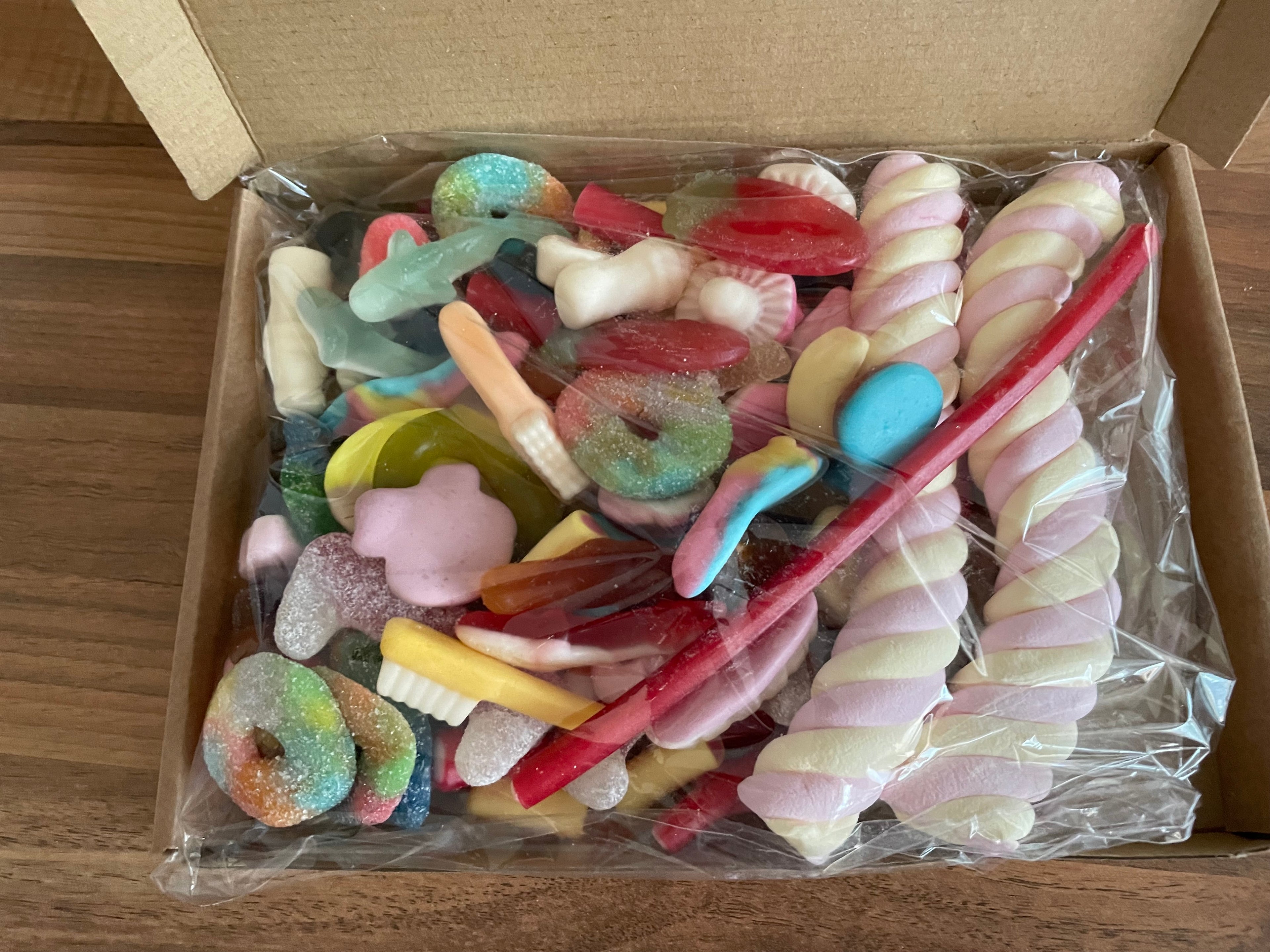 Letterbox sweets 500g £6.99